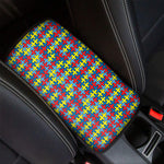 Autism Awareness Puzzle Print Car Center Console Cover