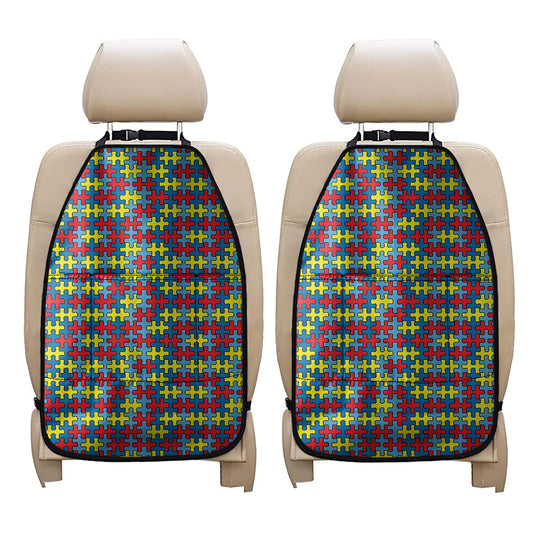 Autism Awareness Puzzle Print Car Seat Organizers