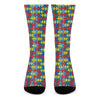 Autism Awareness Puzzle Print Crew Socks