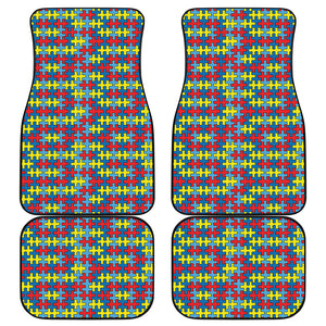 Autism Awareness Puzzle Print Front and Back Car Floor Mats