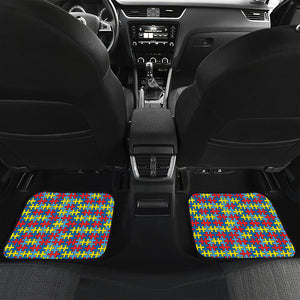 Autism Awareness Puzzle Print Front and Back Car Floor Mats