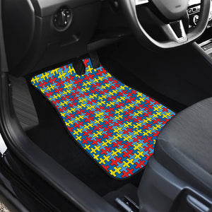 Autism Awareness Puzzle Print Front and Back Car Floor Mats