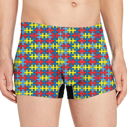 Autism Awareness Puzzle Print Men's Boxer Briefs