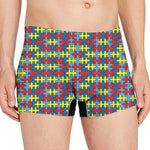 Autism Awareness Puzzle Print Men's Boxer Briefs