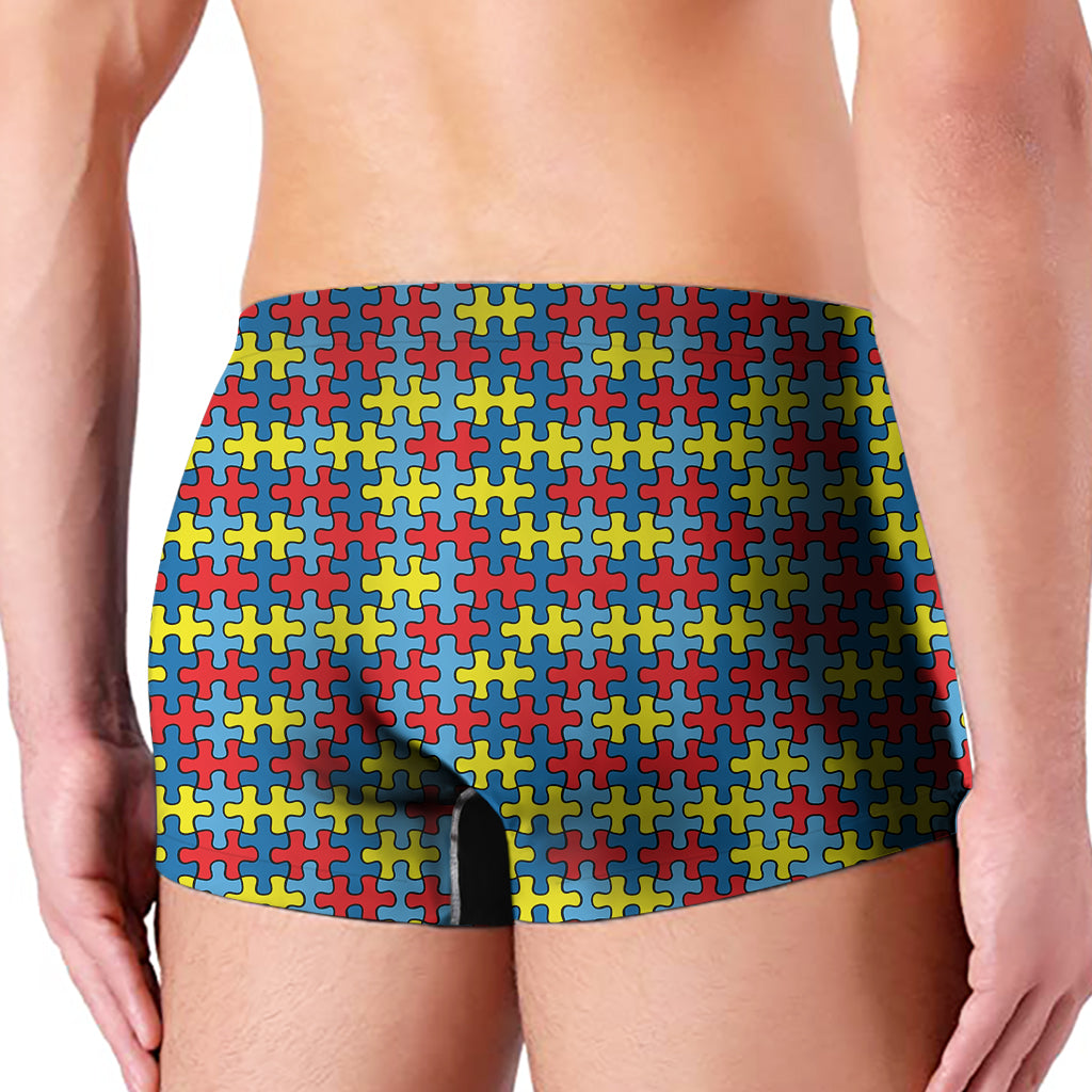 Autism Awareness Puzzle Print Men's Boxer Briefs