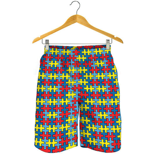 Autism Awareness Puzzle Print Men's Shorts