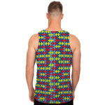 Autism Awareness Puzzle Print Men's Tank Top