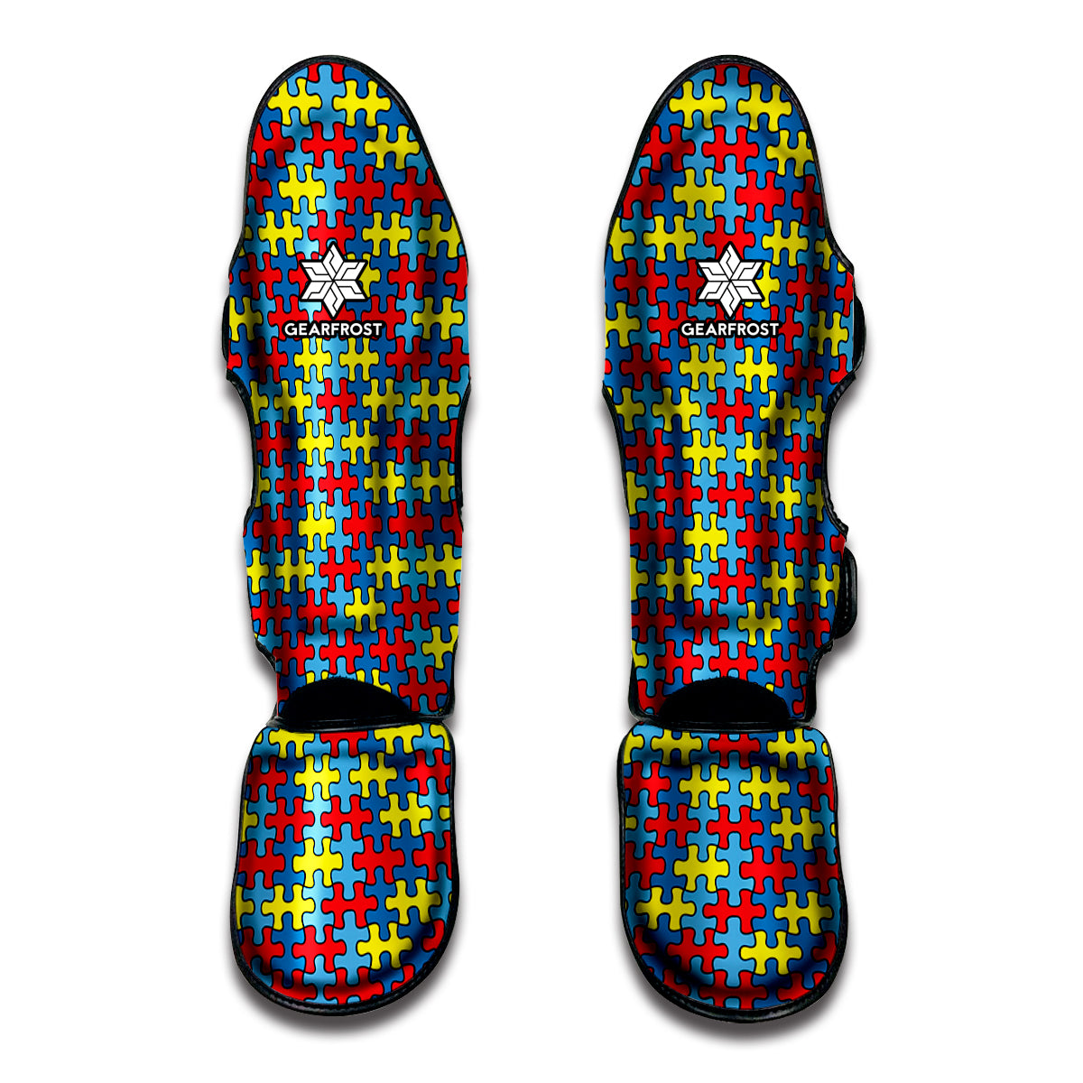 Autism Awareness Puzzle Print Muay Thai Shin Guard