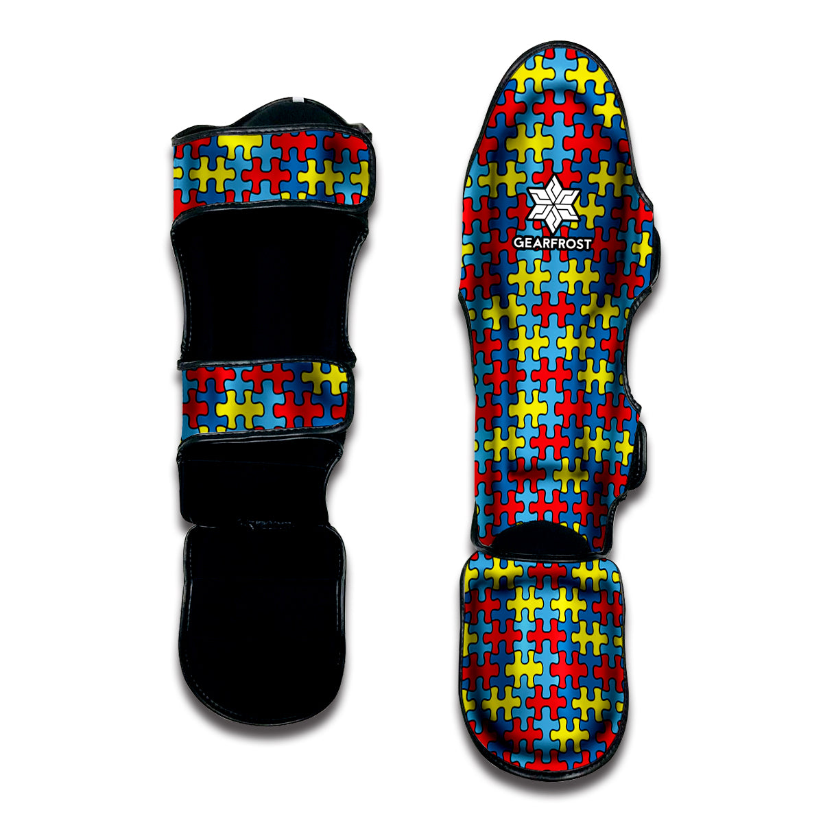 Autism Awareness Puzzle Print Muay Thai Shin Guard