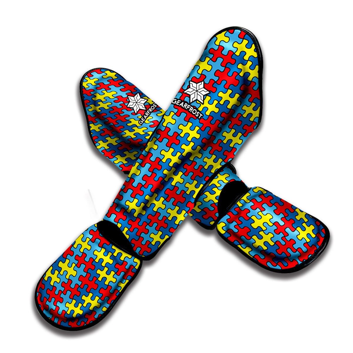 Autism Awareness Puzzle Print Muay Thai Shin Guard