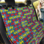 Autism Awareness Puzzle Print Pet Car Back Seat Cover