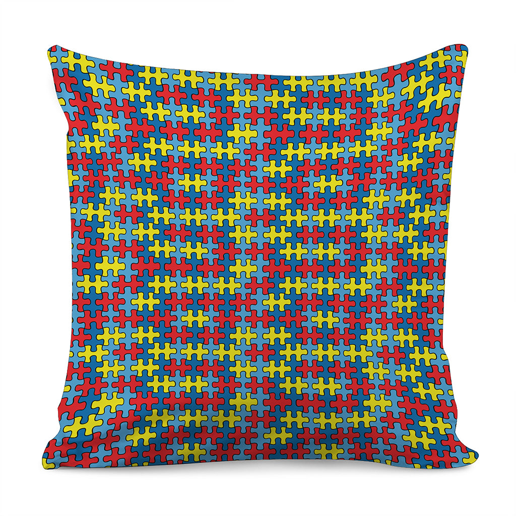 Autism Awareness Puzzle Print Pillow Cover