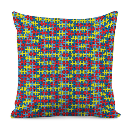 Autism Awareness Puzzle Print Pillow Cover