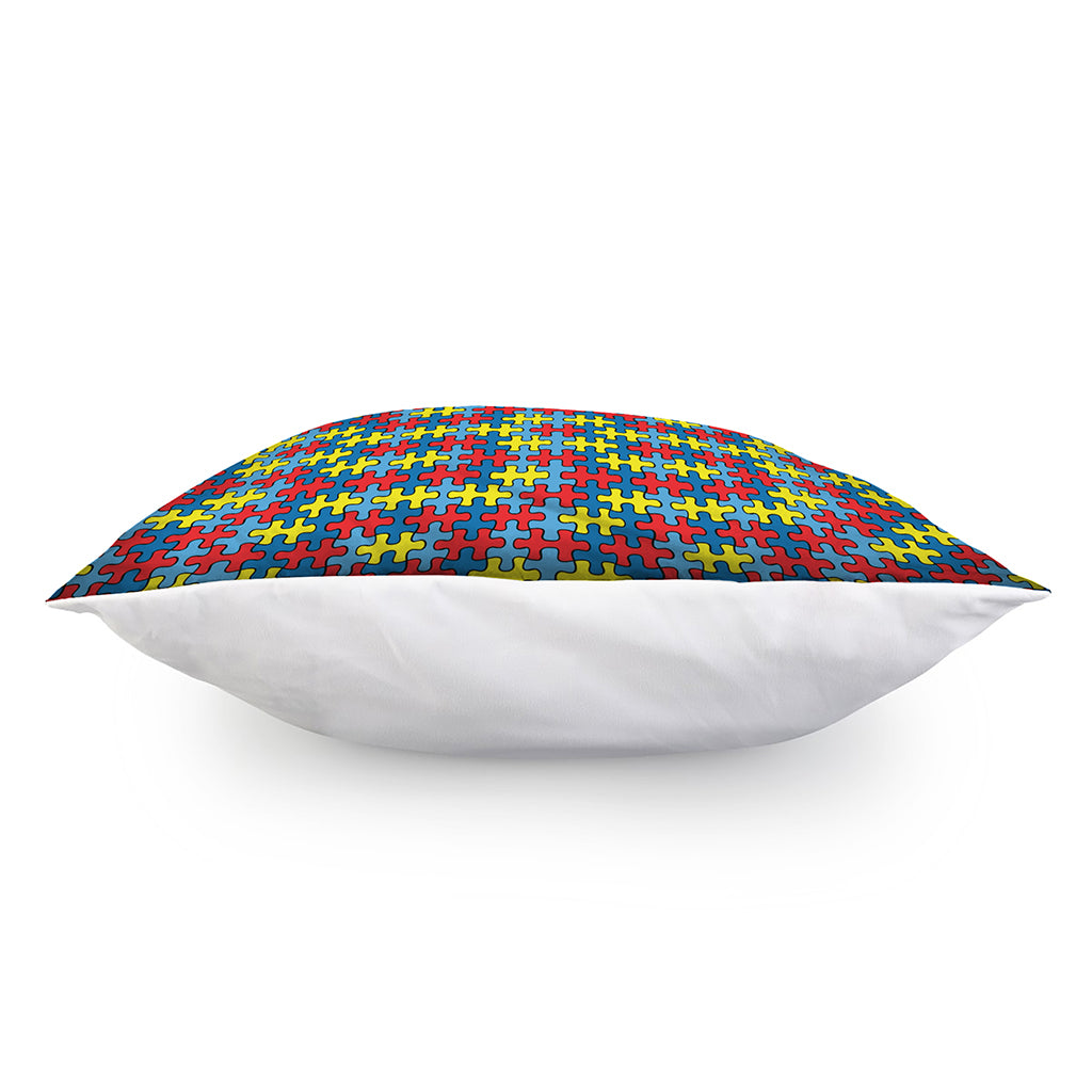 Autism Awareness Puzzle Print Pillow Cover