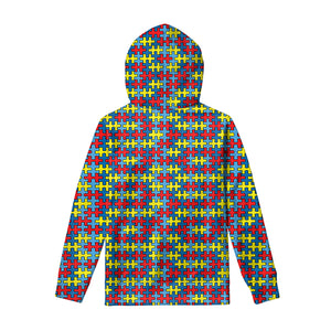 Autism Awareness Puzzle Print Pullover Hoodie