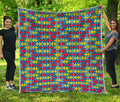 Autism Awareness Puzzle Print Quilt