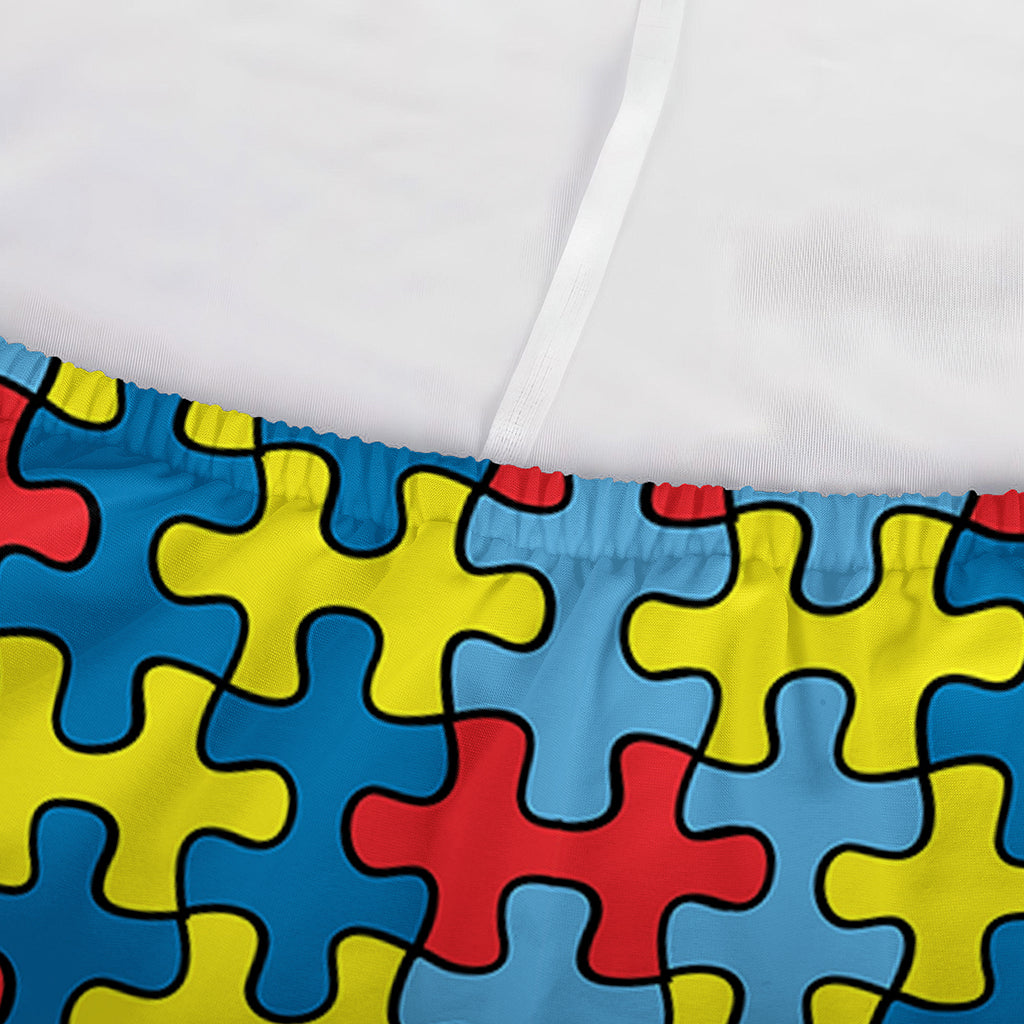 Autism Awareness Puzzle Print Sofa Cover