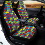 Autism Awareness Puzzle Print Universal Fit Car Seat Covers