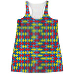 Autism Awareness Puzzle Print Women's Racerback Tank Top
