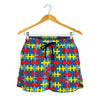 Autism Awareness Puzzle Print Women's Shorts