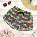 Autism Awareness Puzzle Print Women's Shorts