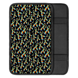 Autism Awareness Ribbon Pattern Print Car Center Console Cover