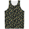 Autism Awareness Ribbon Pattern Print Men's Tank Top