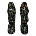 Autism Awareness Ribbon Pattern Print Muay Thai Shin Guards