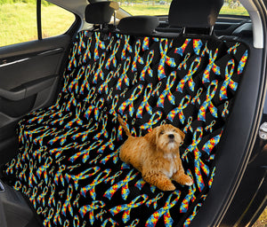 Autism Awareness Ribbon Pattern Print Pet Car Back Seat Cover