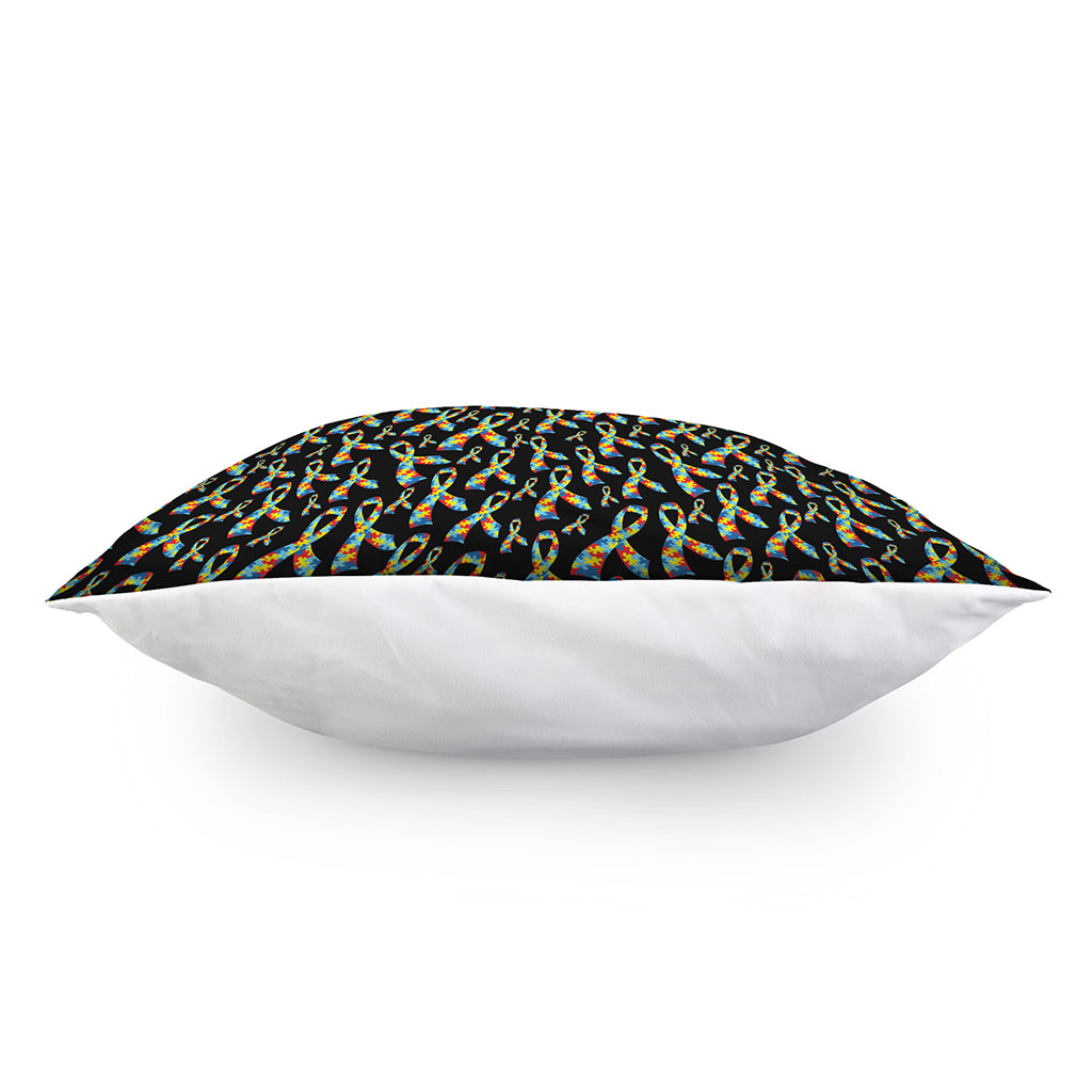 Autism Awareness Ribbon Pattern Print Pillow Cover