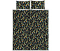 Autism Awareness Ribbon Pattern Print Quilt Bed Set