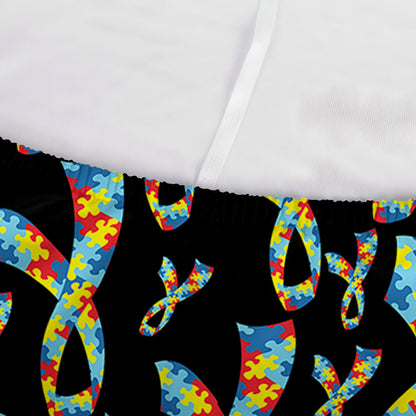 Autism Awareness Ribbon Pattern Print Sofa Cover