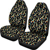 Autism Awareness Ribbon Pattern Print Universal Fit Car Seat Covers