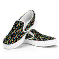 Autism Awareness Ribbon Pattern Print White Slip On Sneakers