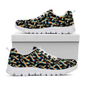 Autism Awareness Ribbon Pattern Print White Running Shoes