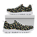 Autism Awareness Ribbon Pattern Print White Sneakers