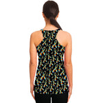 Autism Awareness Ribbon Pattern Print Women's Racerback Tank Top