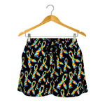 Autism Awareness Ribbon Pattern Print Women's Shorts