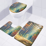 Autumn Forest Print 3 Piece Bath Mat Set