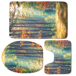 Autumn Forest Print 3 Piece Bath Mat Set