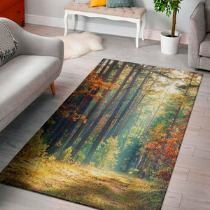 Autumn Forest Print Area Rug