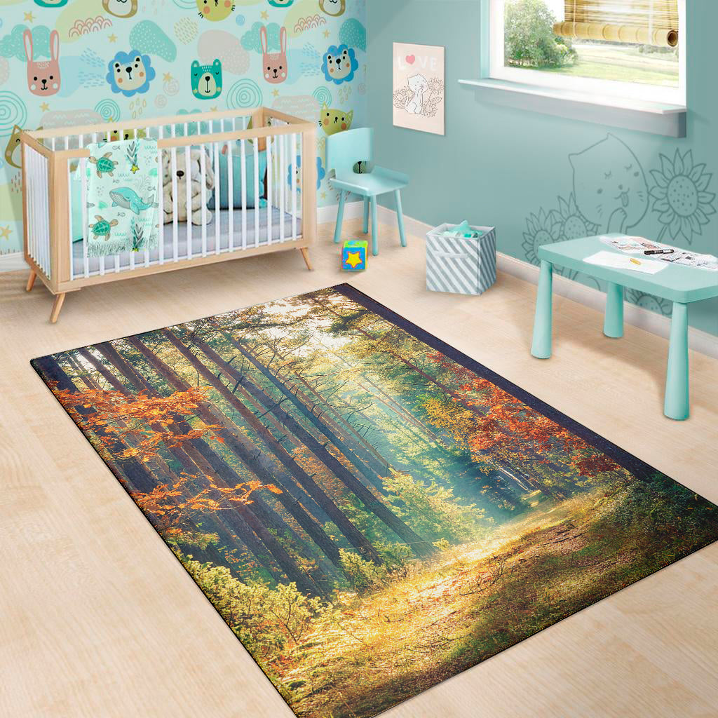 Autumn Forest Print Area Rug