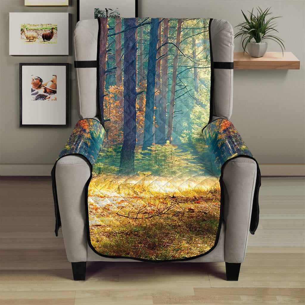 Autumn Forest Print Armchair Protector