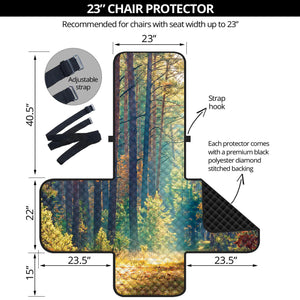 Autumn Forest Print Armchair Protector