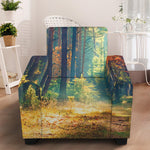 Autumn Forest Print Armchair Slipcover