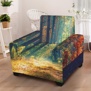 Autumn Forest Print Armchair Slipcover