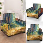 Autumn Forest Print Armchair Slipcover