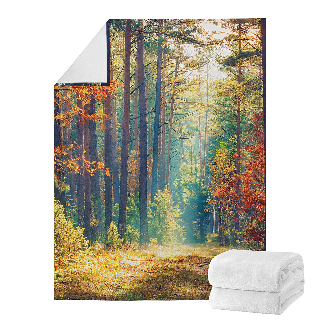 Autumn Forest Print Blanket