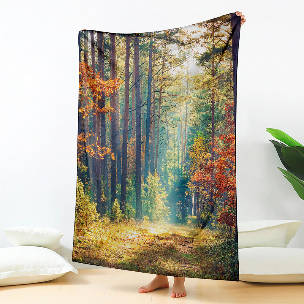 Autumn Forest Print Blanket