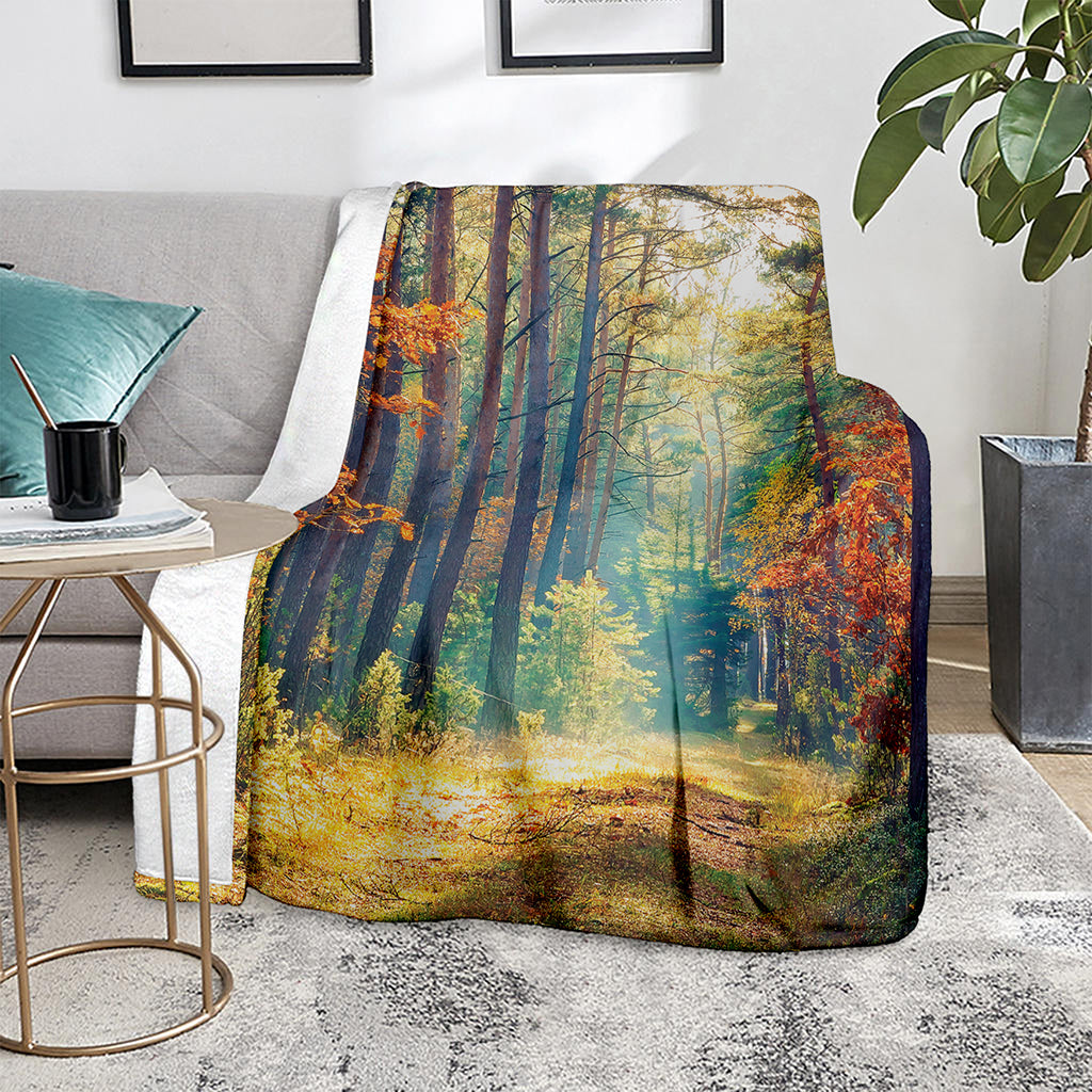 Autumn Forest Print Blanket